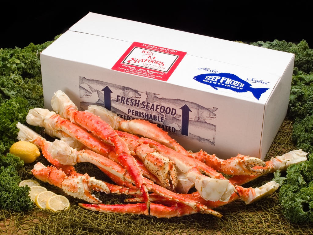 10 lbs Jumbo Alaskan Red King Crab Legs & Claws 10th & M Seafoods