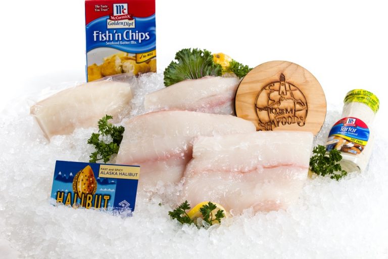 Halibut Fillet per lb 10th & M Seafoods
