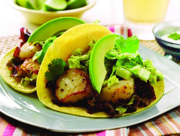 ALASKA WEATHERVANE SCALLOP AND CASHEW SLAW TACOS - 10th & M Seafoods